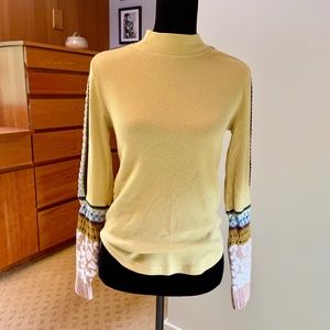 Free People Switch IT UP Thermal Waffle TOP (Sun Down Combo)